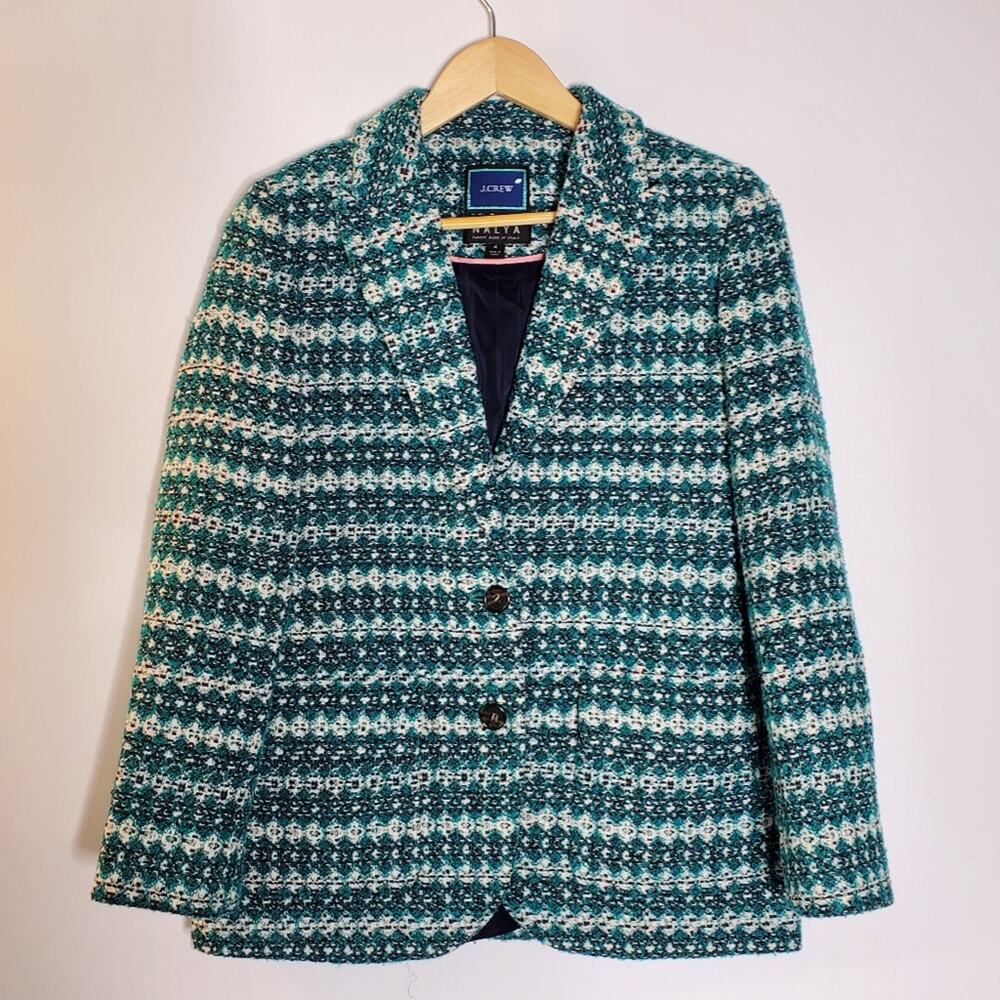 J. Crew Nalya Collection boyfriend blazer in Italian jacquard wool Size 4